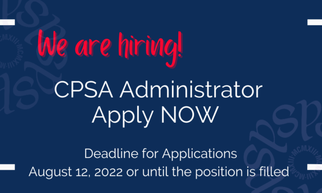 We are hiring! – CPSA Office Administrator Job Posting